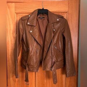 Quince Tan Leather Jacket